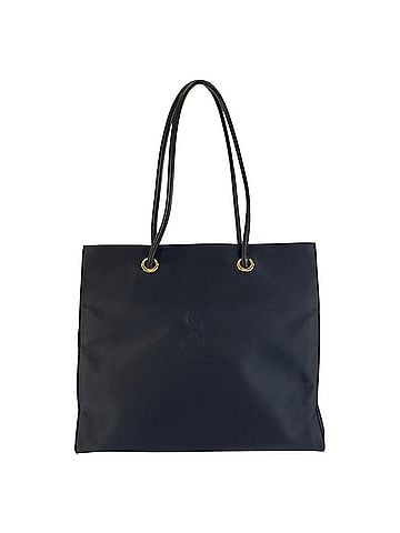 Yves Saint Laurent YVES SAINT LAURENT (YSL) Navy Nylon Tote Bag/Shoulder Bag with Gold Hardware for Women (view 1)