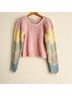 LoveShackFancy Solid Pink Yellow Pullover Sweater Size M - photo 4