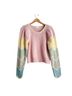 LoveShackFancy Solid Pink Yellow Pullover Sweater Size M - photo 2