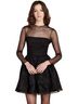 Saylor 100% Nylon 97% Recycled Polyester 3% Spandex Solid Black Cocktail Dress Size XS - photo 1