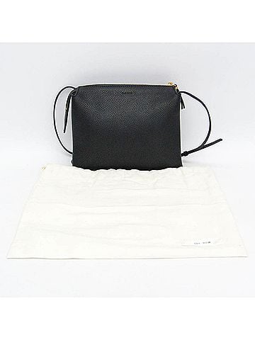 The Row The Row NU MINI TWIN W1236 Women's Leather Shoulder Bag Black (view 2)