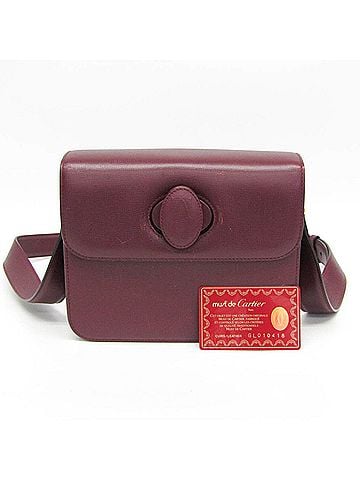 Cartier Cartier Must Women's Leather Shoulder Bag Bordeaux (view 2)