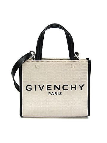 Givenchy Givenchy G Tote Mini Bag BB50N0B1H1 105 Women's Canvas,Leather Handbag,Shoulder Bag Black,Light Beige (view 1)
