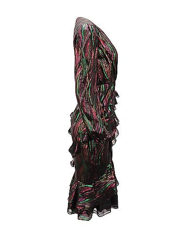 Saloni Saloni Rainbow Ayla Dress in Multicolor Silk (view 2)