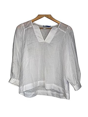 J. McLaughlin Georgette 3/4 Sleeve Blouse (view 1)