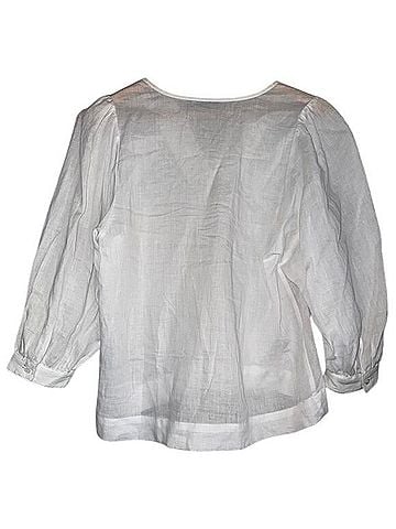 J. McLaughlin Georgette 3/4 Sleeve Blouse (view 2)