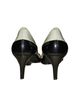 Via Spiga 100% Leather Color Block Black White Heels Size 6 - photo 2