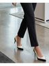 Via Spiga 100% Leather Color Block Black White Heels Size 6 - photo 5