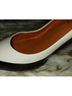 Via Spiga 100% Leather Color Block Black White Heels Size 6 - photo 6