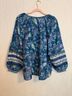 Sundance Floral Blue Multi Color Blouse Size XL - photo 5