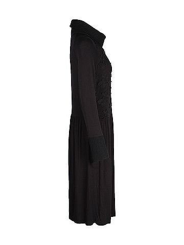 Max Mara Max Mara Weekend Embroidery Floral Dress in Black Viscose (view 2)