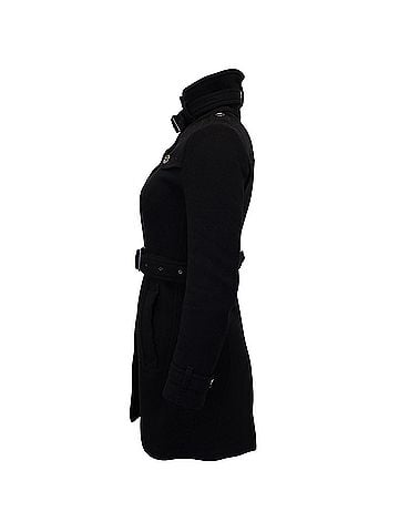 Burberry Burberry Belted Winter Coat in Black Wool (view 2)