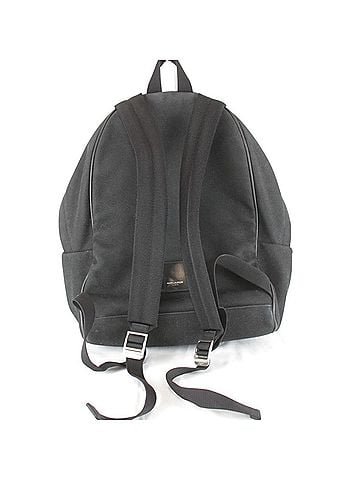 Yves Saint Laurent YVES SAINT LAURENT Studded Backpack, Cotton Canvas, Black, Women's (view 2)