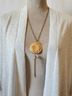 Chicco Solid White Gray Casual Sweaters Size M - photo 5