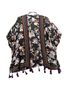 White House Black Market 100% Polyester 100% Nylon Floral Black Multi Color Kimono Size M - photo 1