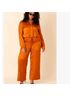 Choosy 100% Satin Solid Orange Casual Pants Size 38 waist - photo 6