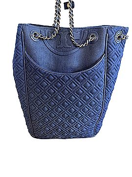 Tory Burch Fleming Denim Backpack (view 1)