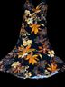 Cache Floral Black Orange Yellow Brown Casual Dress Size 4 - photo 3