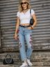 Juicy Couture Floral Blue Jeans Size 26 waist - photo 3