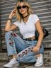 Juicy Couture Floral Blue Jeans Size 26 waist - photo 4