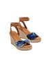 TOMS Blue Brown Wedges Size 9 - photo 1
