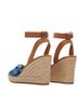 TOMS Blue Brown Wedges Size 9 - photo 2