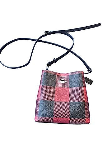 Coach MINI TOWN BUCKET BAG: BUFFALO PLAID Leather Crossbody Bag (view 1)