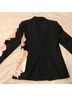 Calvin Klein Floral Black Multi Color Blazer Size 4 - photo 6