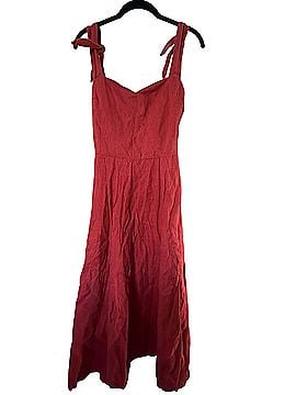 strapless open back dress Sheer Scalloped-Lace Long-Sleeve Mini Dress in Wine Red - XL