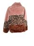 Ugg 100% Polyester 100% Cotton Leopard Print Pink Brown Tan Black Jacket Size S - photo 2