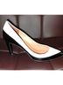 Via Spiga 100% Leather Color Block Black White Heels Size 6 - photo 10