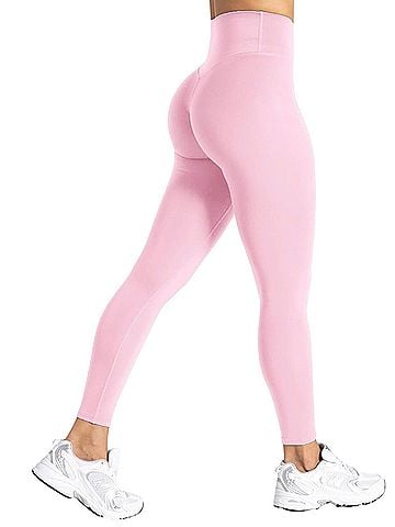 Amazon Basics pink high waisted Leggings (view 1)