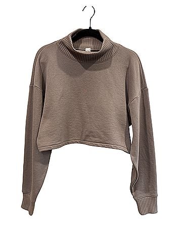 Alo Cropped Serenity  Coverup Pullover Sweater (view 1)