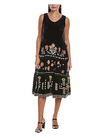 Johnny Was Leanna Tiered Dress With Slip (view 2)