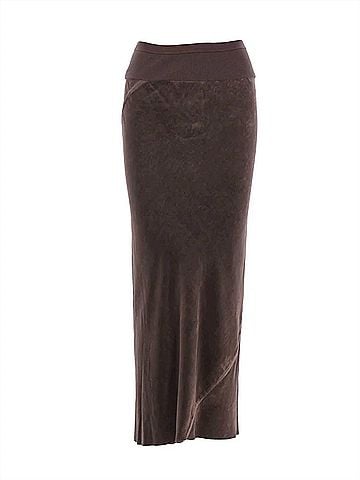 Rick Owens Women's Gonna Calf Bias Skirt in Dark Dust (view 1)