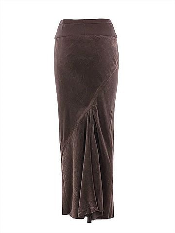 Rick Owens Women's Gonna Calf Bias Skirt in Dark Dust (view 2)