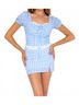 KESTAN Plaid Blue Cottage Skirt Size M - photo 5