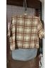 Worthington Plaid Brown Ivory Short Sleeve Button-Down Shirt Size XL - photo 3
