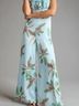 Hutch 97% Polyester 3% Spandex 100% Polyester Floral Blue Green Jumpsuit Size 4 (petite) - photo 4