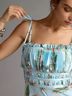 Hutch 97% Polyester 3% Spandex 100% Polyester Floral Blue Green Jumpsuit Size 4 (petite) - photo 5