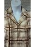 Worthington Plaid Brown Ivory Short Sleeve Button-Down Shirt Size XL - photo 7