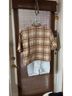 Worthington Plaid Brown Ivory Short Sleeve Button-Down Shirt Size XL - photo 8