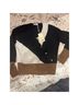 CB Design 100% Cashmere Color Block Black Brown Pullover Sweater Size M - photo 7