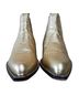 Free People 100% Leather Gold Black Ankle Boots Size EU 41 - photo 6