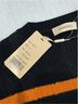 CB Design 100% Wool Stripes Black Cashmere Pullover Sweater Size M - photo 4