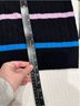 CB Design 100% Wool Stripes Black Cashmere Pullover Sweater Size M - photo 5