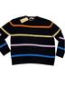 CB Design 100% Wool Stripes Black Cashmere Pullover Sweater Size M - photo 2