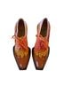 John Fluevog Polka Dots Floral Multi Color Pink Orange Yellow Brown Purple Heels Size 8 - photo 4