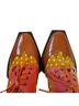 John Fluevog Polka Dots Floral Multi Color Pink Orange Yellow Brown Purple Heels Size 8 - photo 11
