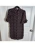 FRAME 100% Silk Floral Black Red Cocktail Dress Size M - photo 8